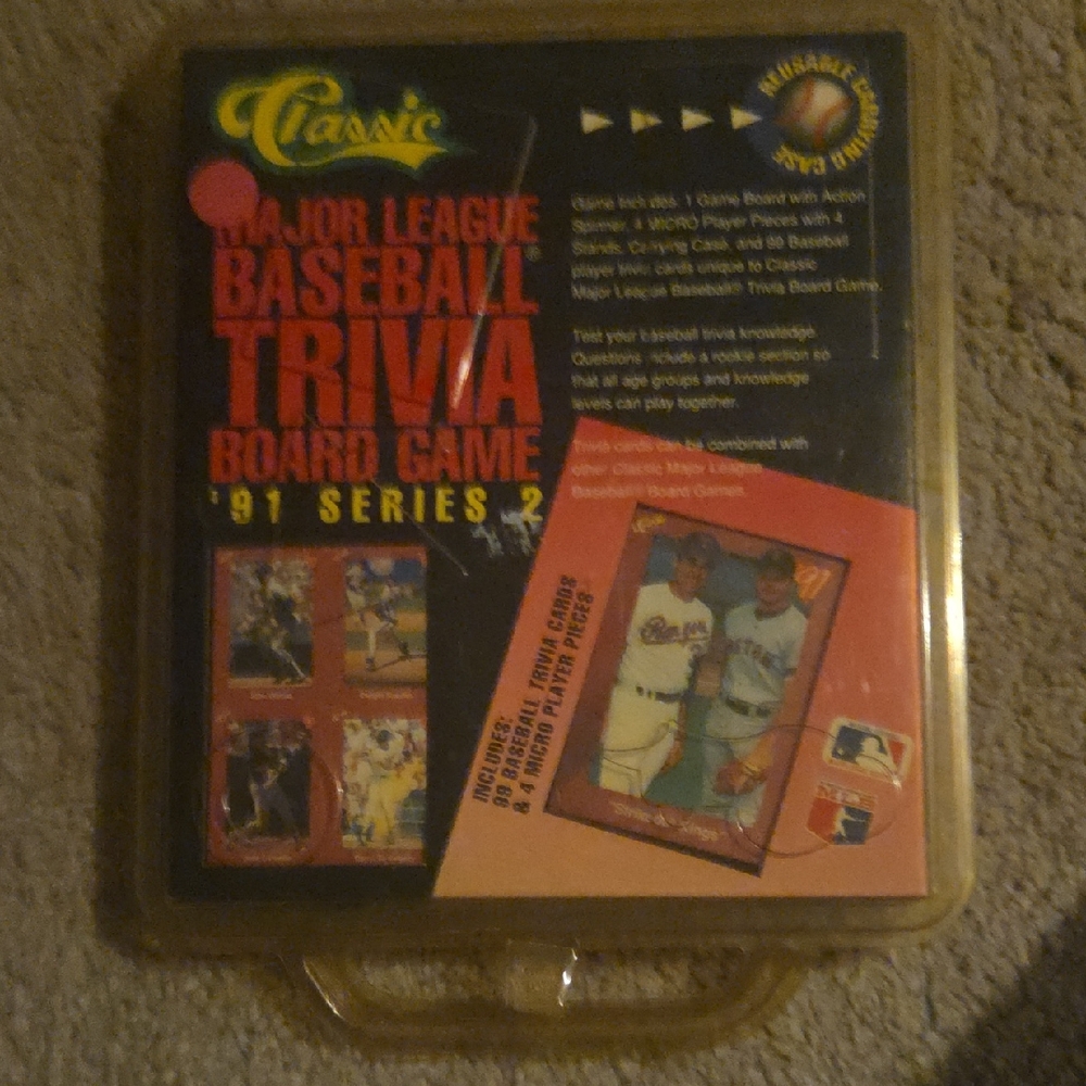 MLB Major League Baseball Trivia Board Game - Red and Yellow RARE